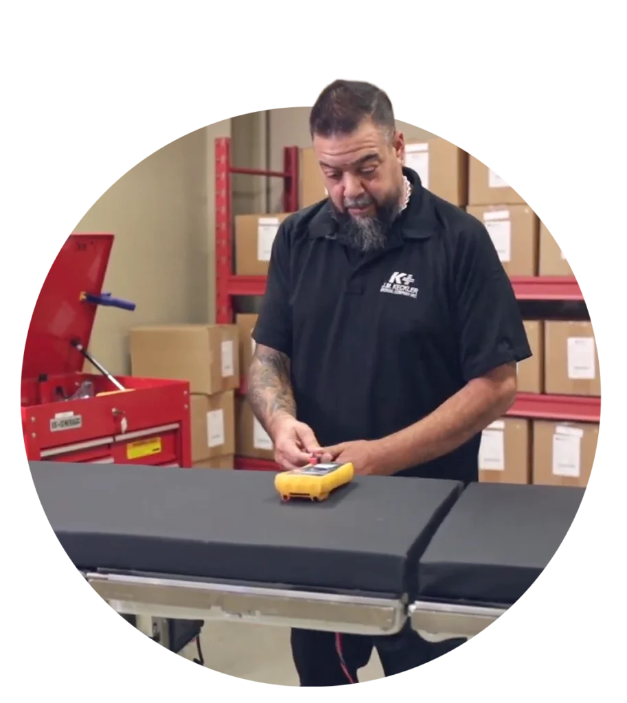 technician repairing equipment
